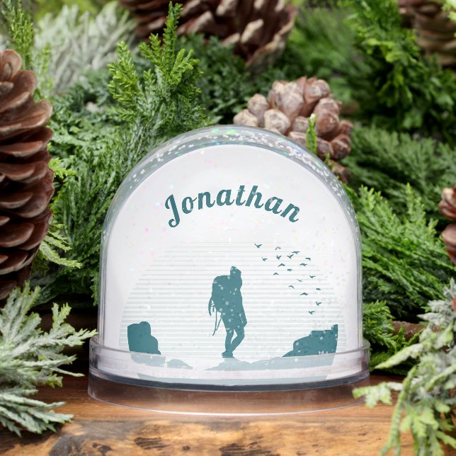 Personalized Hiker Silhouette Snow Globe Gift Schneekugeln (Winter)