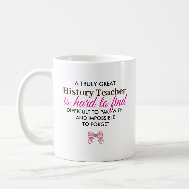 Personalized History Teacher Appreciation Gift Kaffeetasse (Links)