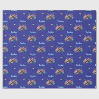 Personalized Hockey Name Wrapping Paper Roll Geschenkpapier