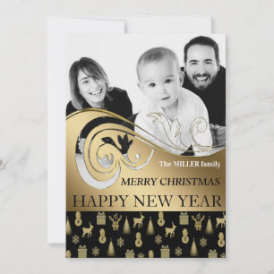 Personalized holiday card black and white foto feiertagskarte