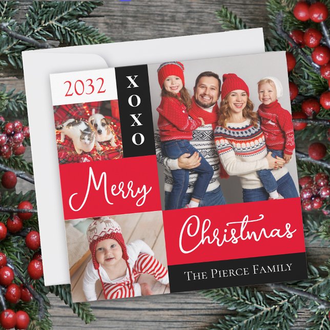 Personalized Holiday Photo Collage Karte (Von Creator hochgeladen)