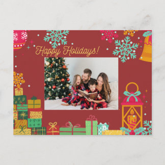 Personalized Holiday Postcard – Add Your Photo Feiertagspostkarte