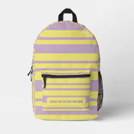 Personalized Horizontal Stripe Backpack Bedruckter Rucksack