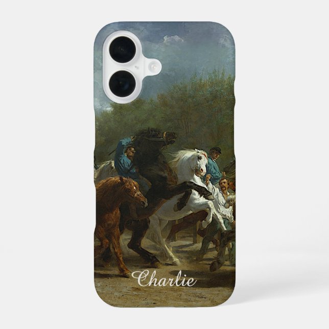 Personalized Horse Fair – Rosa Bonheur  iPhone 16 Hülle (Rückseite)