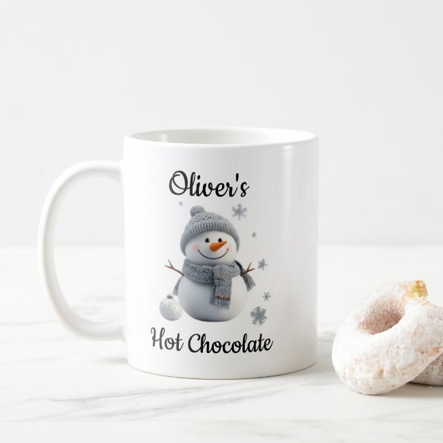 Personalized Hot Chocolate Mug for Kids Kaffeetasse (Mit Donut)