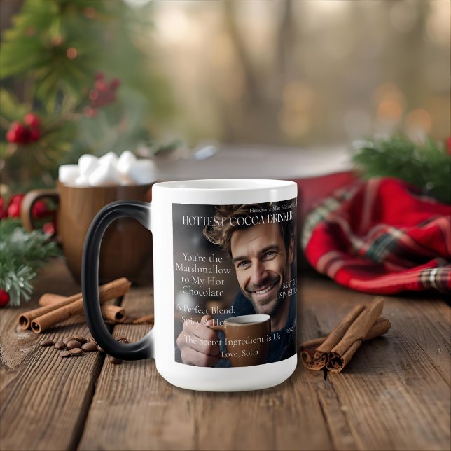 Personalized Hottest Cocoa Drinker Flirty Verwandlungstasse (Personalized Hottest Cocoa Drinker Flirty Color Morph Mug)