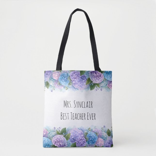 Personalized Hydrangea Teacher Thank You (Vorderseite)