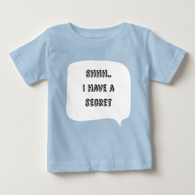 Personalized I have a secret, big brother Baby T-shirt (Vorderseite)