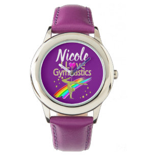 PERSONALIZED I LOVE GYMNASTICS DESIGN ARMBANDUHR