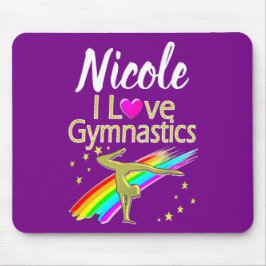 PERSONALIZED I LOVE GYMNASTICS DESIGN MOUSEPAD