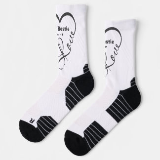 Personalized I Love My Bestie • You = ♥ Socken