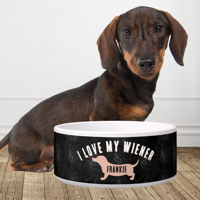 Personalized I Love My Wiener funny Dachshund Napf (Von Creator hochgeladen)