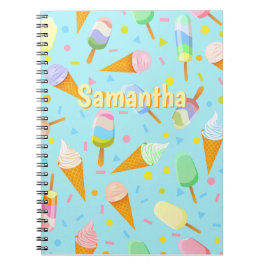 Personalized Ice Cream Notebook | Sweet Summer Notizblock