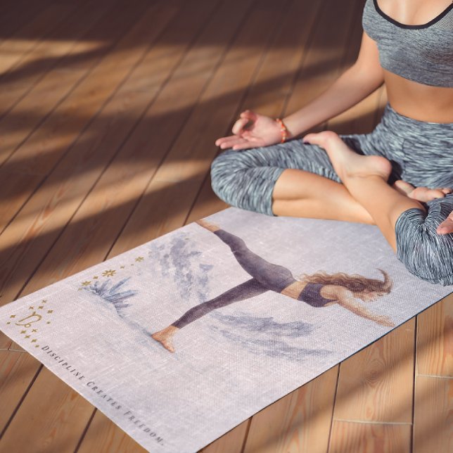 Personalized Illustrated Capricorn Zodiac Quote Yogamatte (Von Creator hochgeladen)
