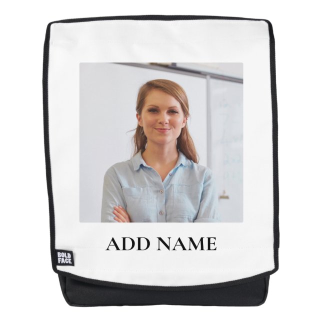 Personalized Image & Name Crossbody Bag Stylish Rucksack (Vorderseite)