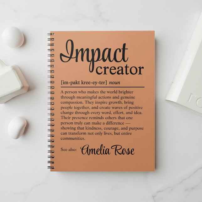 Personalized Impact Creator Definition Gift Notizblock (Von Creator hochgeladen)