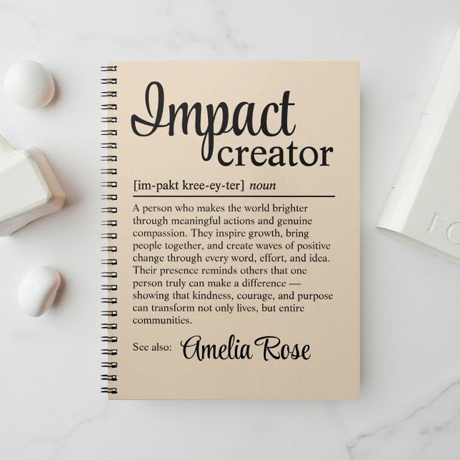 Personalized Impact Creator Definition Notizblock (Von Creator hochgeladen)