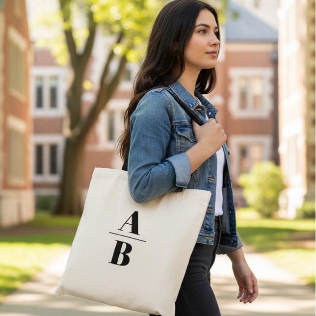 Personalized Initial Canvas Tote Bag Tragetasche (Von Creator hochgeladen)