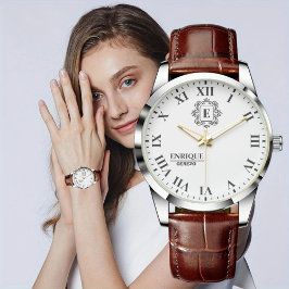 Personalized Initials Elegant Gift for Him & Her Armbanduhr