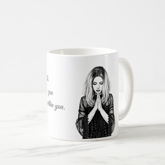 Personalized Inspirational Quote Mug Kaffeetasse (VorderseiteRechts)