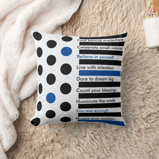 Personalized Inspirational Stripes and Polka Dots Kissen (Decke)