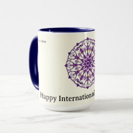 Personalized International Women's Day Floral Tasse