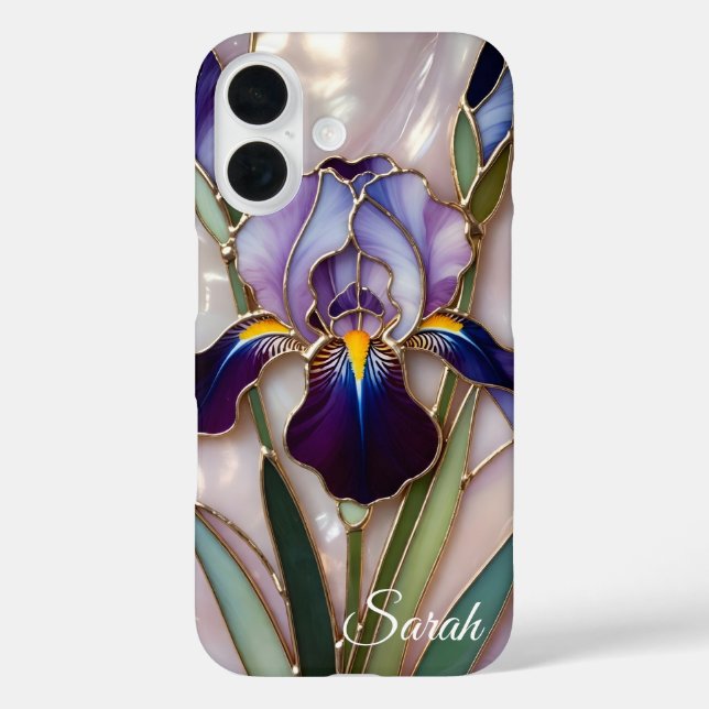 Personalized Iris Flower Phone Case Elegant (Rückseite)
