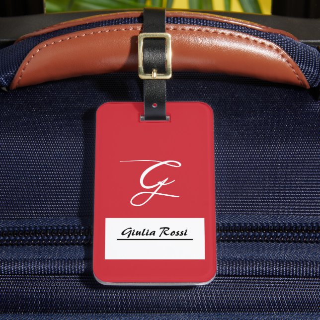 Personalized Italian Flag Luggage Tags Gepäckanhänger (Vorderseite Insitu 2)