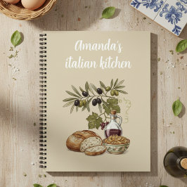 Personalized Italian Kitchen Rustic Bread Recipe Notizbuch