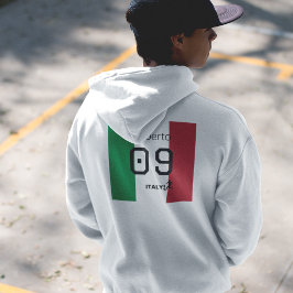 Personalized Italy National Tricolor Soccer Hoodie
