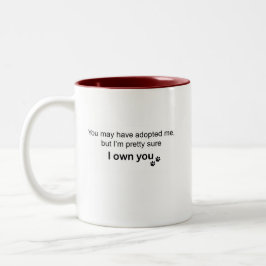Personalized Jack Russell “I Own You” Zweifarbige Tasse