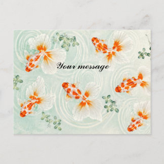 Personalized Japanese Goldfish Postcard | Custom M Postkarte