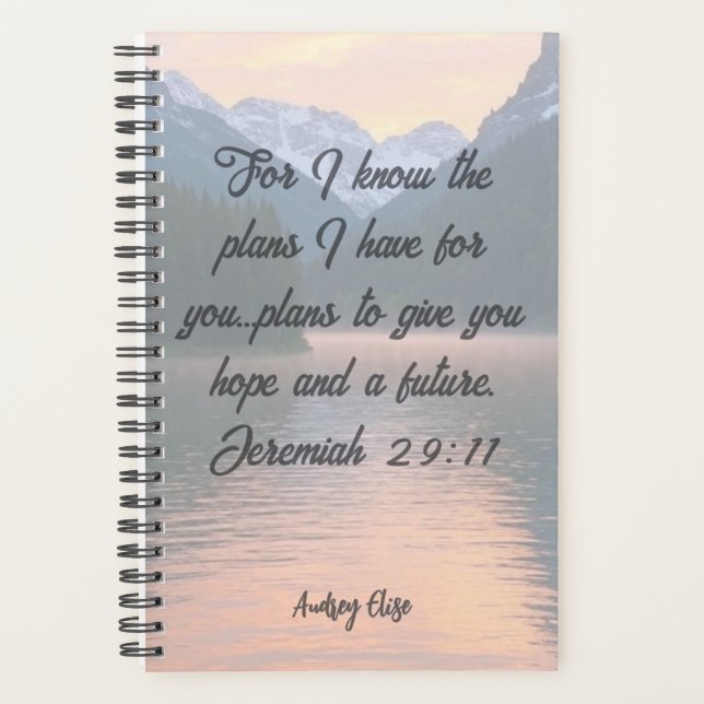 Personalized Jeremiah 29:11 Planner Planer (Vorderseite)