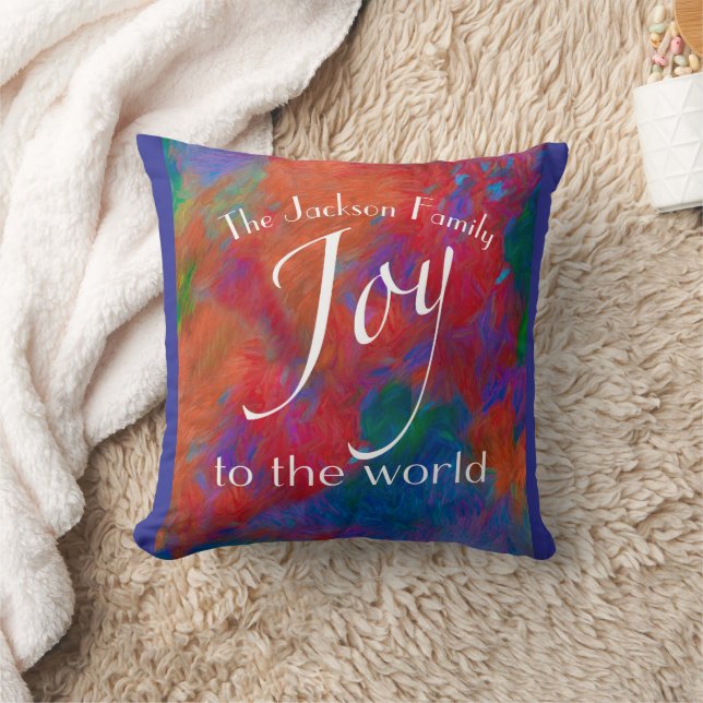  Personalized Joy To The World Red Christmas  Kissen (Decke)