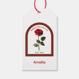 Personalized June Birth Month Flower Geschenkanhänger