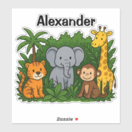 Personalized Jungle Animal Stickers – Fun & Wild  Aufkleber