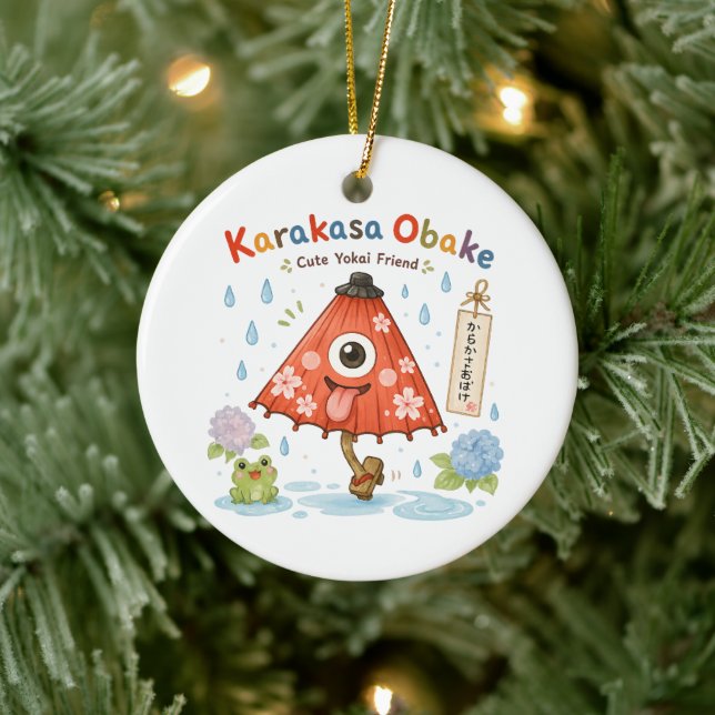 Personalized Karakasa Obake Mug | Custom Name & Me Keramik Ornament (Baum)
