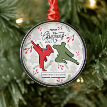 Personalized Karate Christmas Ornament Keepsake