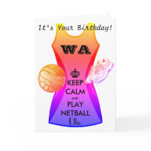 Personalized Keep Calm and Play Netball Quote