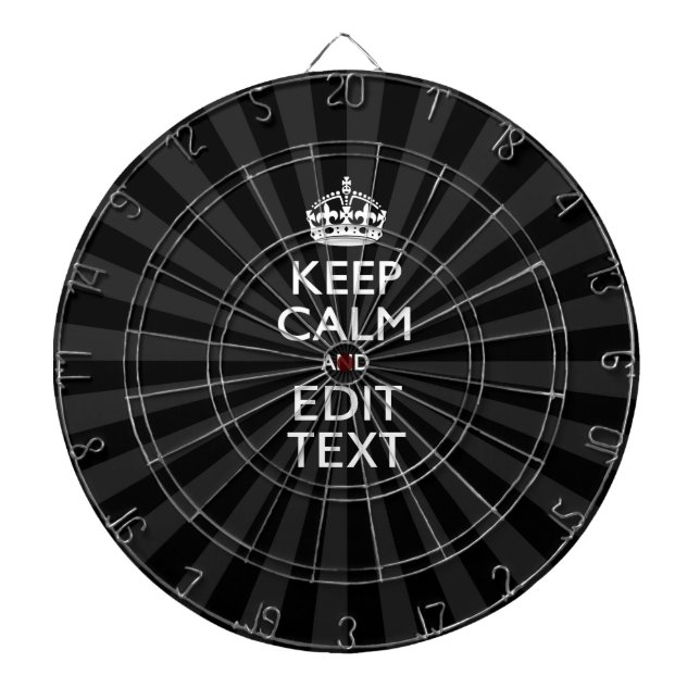 Personalized KEEP CALM and your text Creative Dartscheibe (vorne)