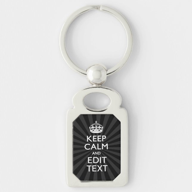 Personalized KEEP CALM and your text Creative Schlüsselanhänger (Vorderseite)