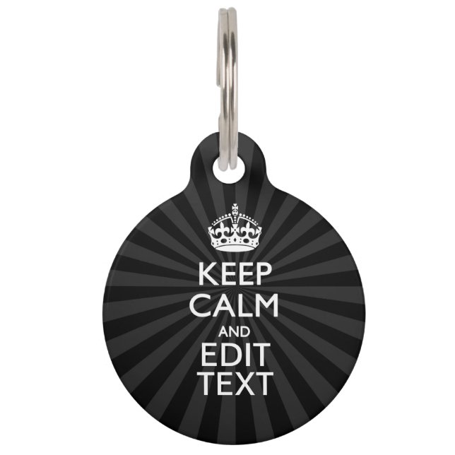 Personalized KEEP CALM and your text Creative Tiermarke (Vorderseite)