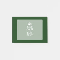 Personalized Keep Calm And Your Text Green Decor