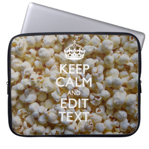 Personalized KEEP CALM AND Your Text Popcorn Laptopschutzhülle