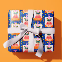 Personalized Kid Photo Happy Birthday w/ Pink Hat