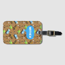 Personalized Kids Construction Vehicles  Gepäckanhänger