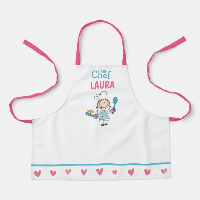 Personalized Kids Pancake Chef Apron Schürze (Vorderseite)