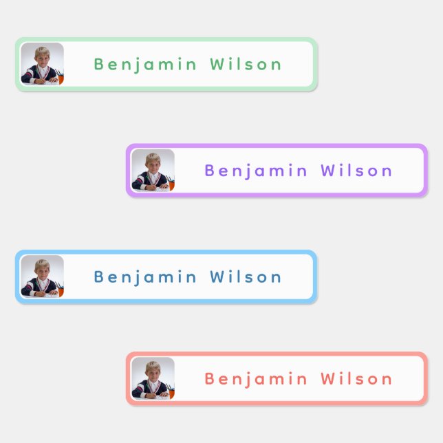 Personalized Kids Photo Name Waterproof  Etiketten (Gruppe)