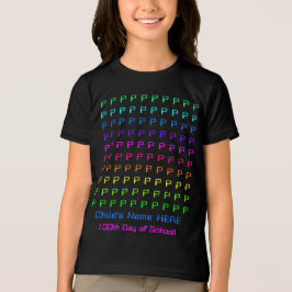 Personalized Kids Rainbow, Fun 100th Day of School Tri-Blend Shirt
