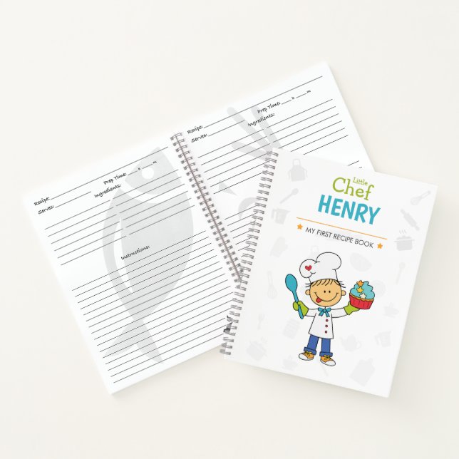 Personalized Kids Recipe Notebook Notizbuch (Innenseite)